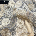 Polyester Flower Knit Lace Embroidery Net Mesh Fabric